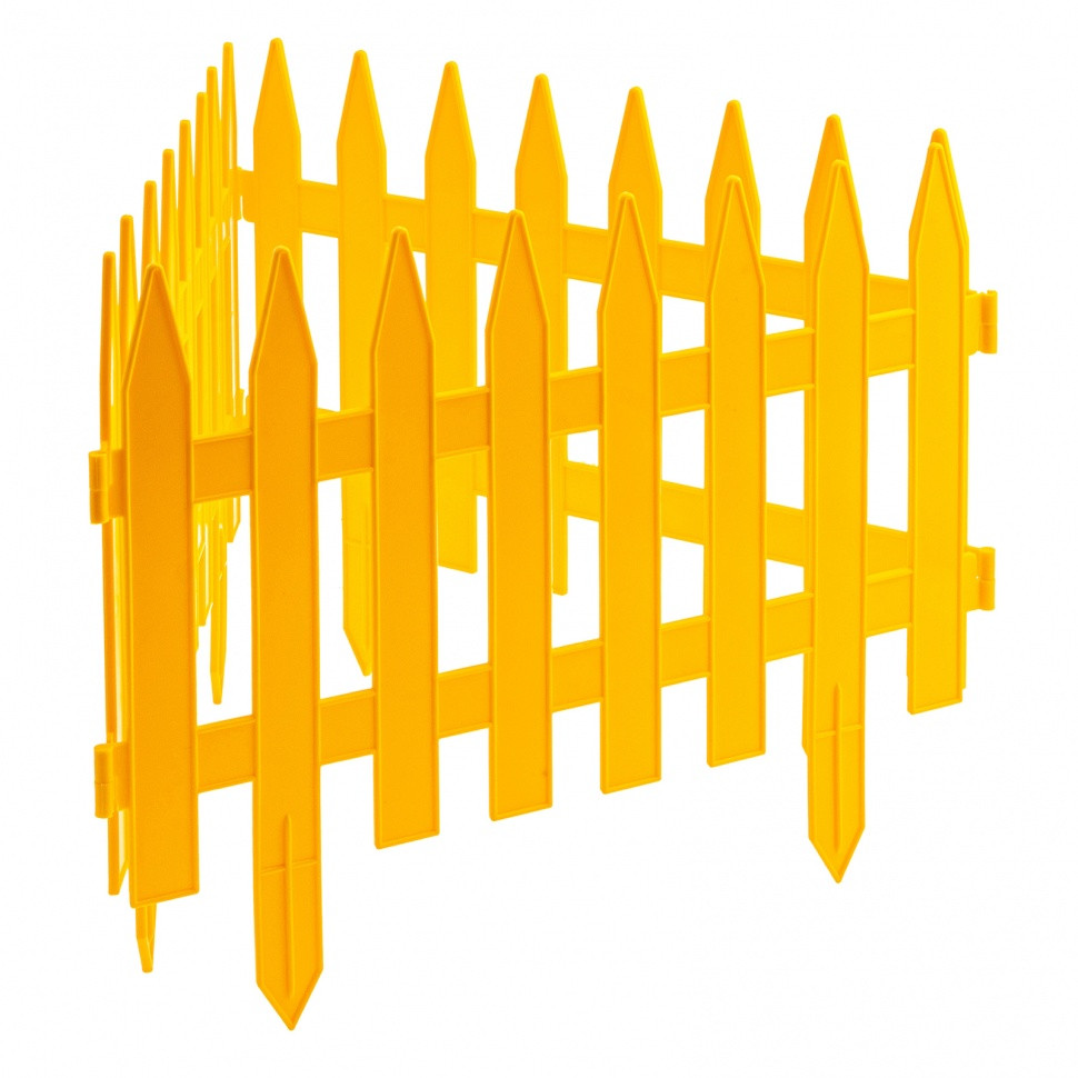 Забор декоративный "Рейка", 28 х 300 см, желтый, Россия, Palisad - фото 1 - id-p216673513