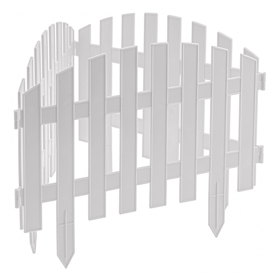 Забор декоративный "Винтаж", 28 х 300 см, белый, Россия, Palisad - фото 1 - id-p216673517