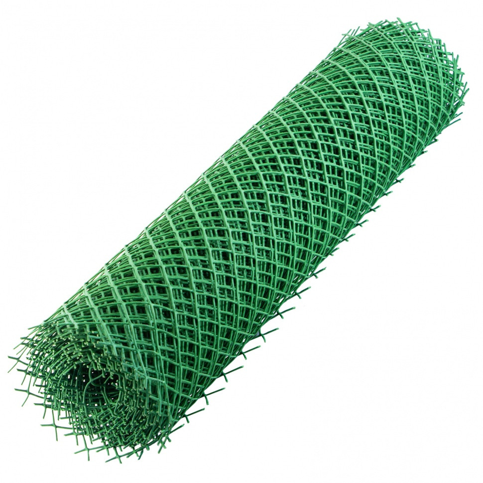 Решетка заборная в рулоне, 1.3 х 20 м, ячейка 70 х 55 мм, пластиковая, зеленая, Россия - фото 1 - id-p216677153