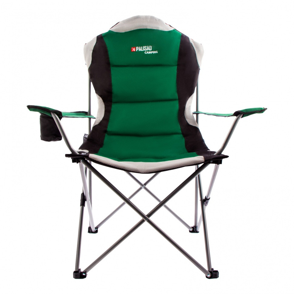 Кресло складное с подлокотниками и подстаканником, 60 х 60 х 110/92 см, Camping Palisad - фото 4 - id-p216677178