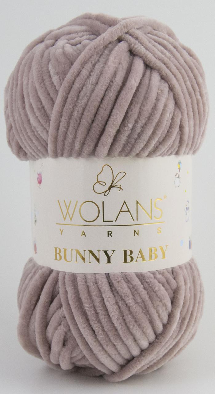 Пряжа плюшевая Wolans Bunny Baby (Банни Бейби) цвет 53 тёмная пудра