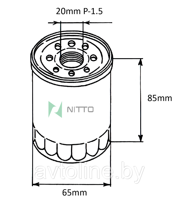 Фильтр масляный NITTO 4HM-113