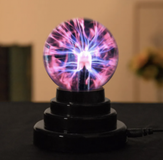 Плазменный шар Plasma light декоративная лампа Тесла, 8 см. / Магический ночник с молниями - фото 2 - id-p216692990
