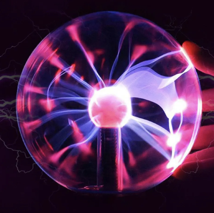 Плазменный шар Plasma light декоративная лампа Тесла, 8 см. / Магический ночник с молниями - фото 8 - id-p216692990