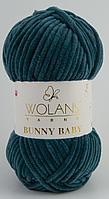 Пряжа плюшевая Wolans Bunny Baby (Банни Бейби) цвет 63 петроль