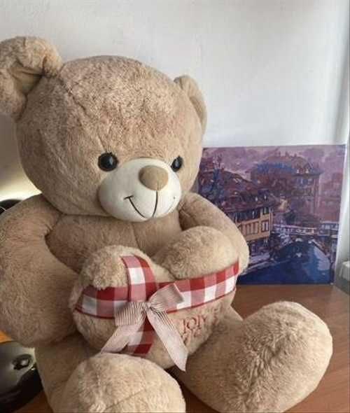 Мягкая игрушка Мишка с сердечком Love you, 55 см