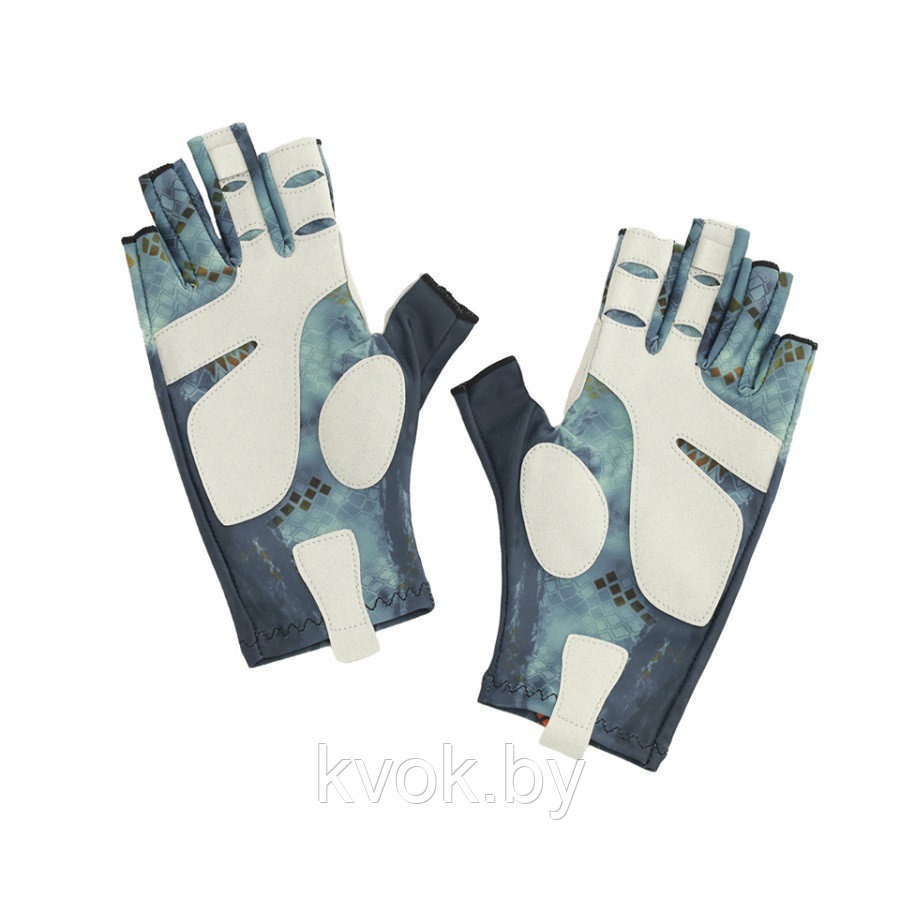 Перчатки для рыбалки Aquatic UPF50+ (Pike Camo Blue) - фото 3 - id-p216688152