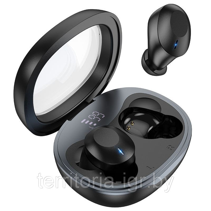 Беспроводная Bluetooth-гарнитура EQ3 TWS черный Hoco - фото 2 - id-p216692811