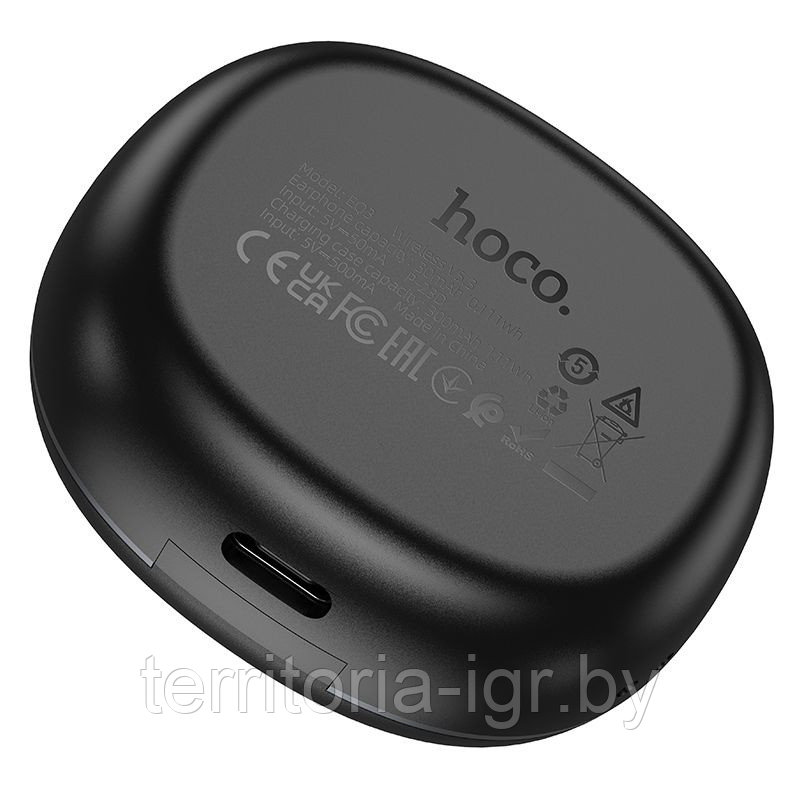 Беспроводная Bluetooth-гарнитура EQ3 TWS черный Hoco - фото 3 - id-p216692811