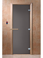 Дверь для бани Doorwood "Затмение" графит матовый
