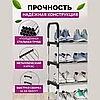 Полка для обуви металлическая 6 ярусов Easy Shoe Rack / Обувница напольная, 18 пар, фото 2