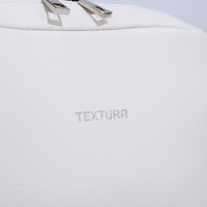 Сумка кросс-боди TEXTURA на молнии, наружный карман, цвет белый - фото 4 - id-p199283455