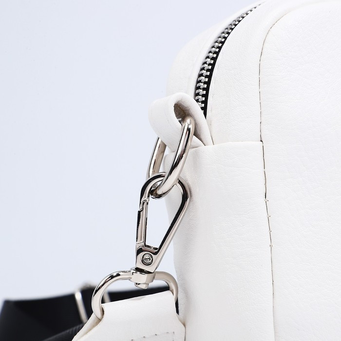 Сумка кросс-боди TEXTURA на молнии, наружный карман, цвет белый - фото 5 - id-p199283455