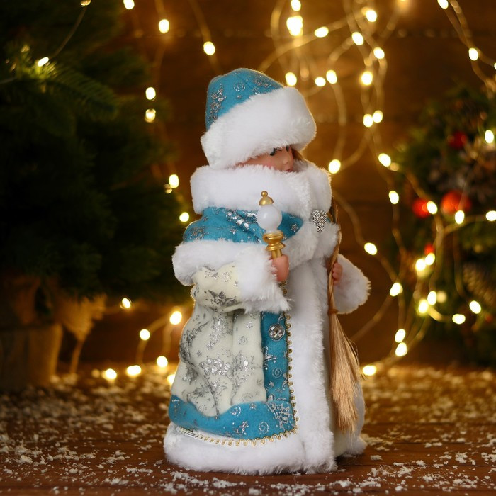 Снегурочка "Голубая шубка" двигается, 28 см - фото 6 - id-p211274636