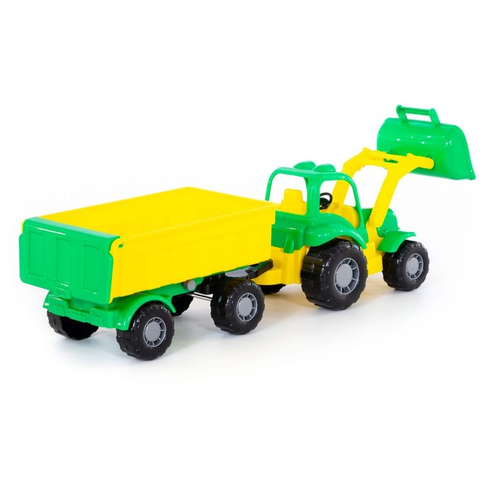Трактор с прицепом №1 и ковшом «Крепыш», цвета МИКС - фото 3 - id-p199291718