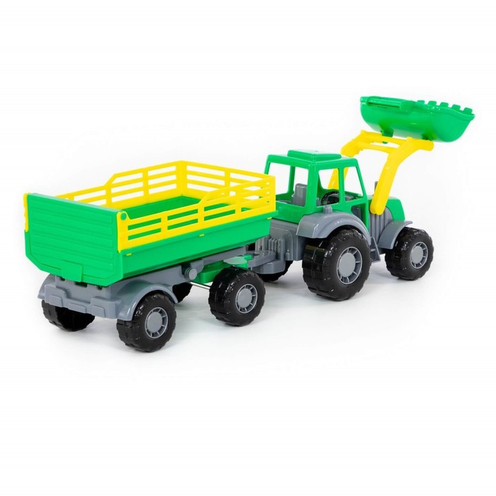 Трактор с прицепом №2 и ковшом «Мастер», цвета МИКС - фото 2 - id-p198397151