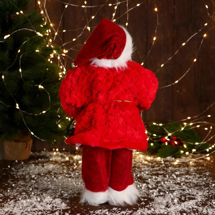Дед Мороз "В красной шубе с пояском, с фонариком" 25х45 см - фото 3 - id-p182355621