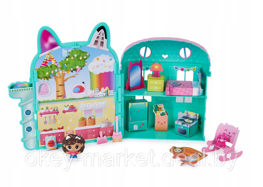 Кукольный домик Spin Master Gabby'S Dollhouse Mini Cat House Set + фигурка 6065502 - фото 2 - id-p216694309