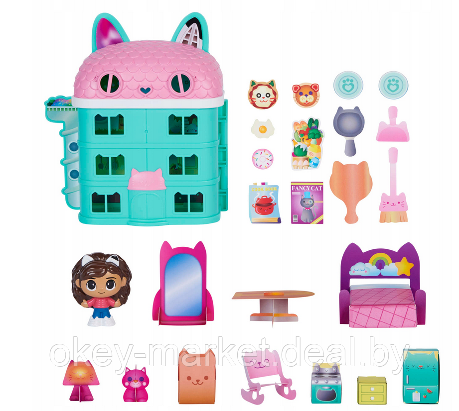 Кукольный домик Spin Master Gabby'S Dollhouse Mini Cat House Set + фигурка 6065502 - фото 3 - id-p216694309