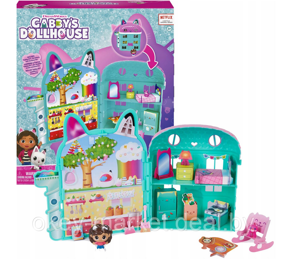 Кукольный домик Spin Master Gabby'S Dollhouse Mini Cat House Set + фигурка 6065502 - фото 1 - id-p216694309