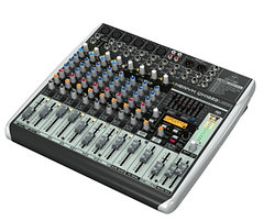 BEHRINGER QX1222USB - микшер, 16 каналов, USB/аудио интерфейс, мик предусил и компр, 7 EQ, Multi FX