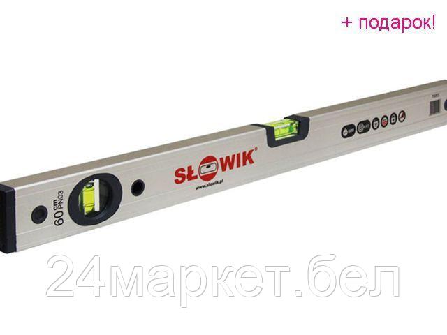 SLOWIK Польша Уровень 400 мм 2 глаз. брусковый, серебро PN03 SLOWIK (быт.) (650 гр/м 0.30 мм/м)