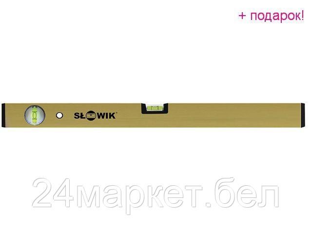 SLOWIK Польша Уровень 600 мм 2 глаз. брусковый, золото P01 SLOWIK (быт.) (580 гр/м 0.50 мм/м)