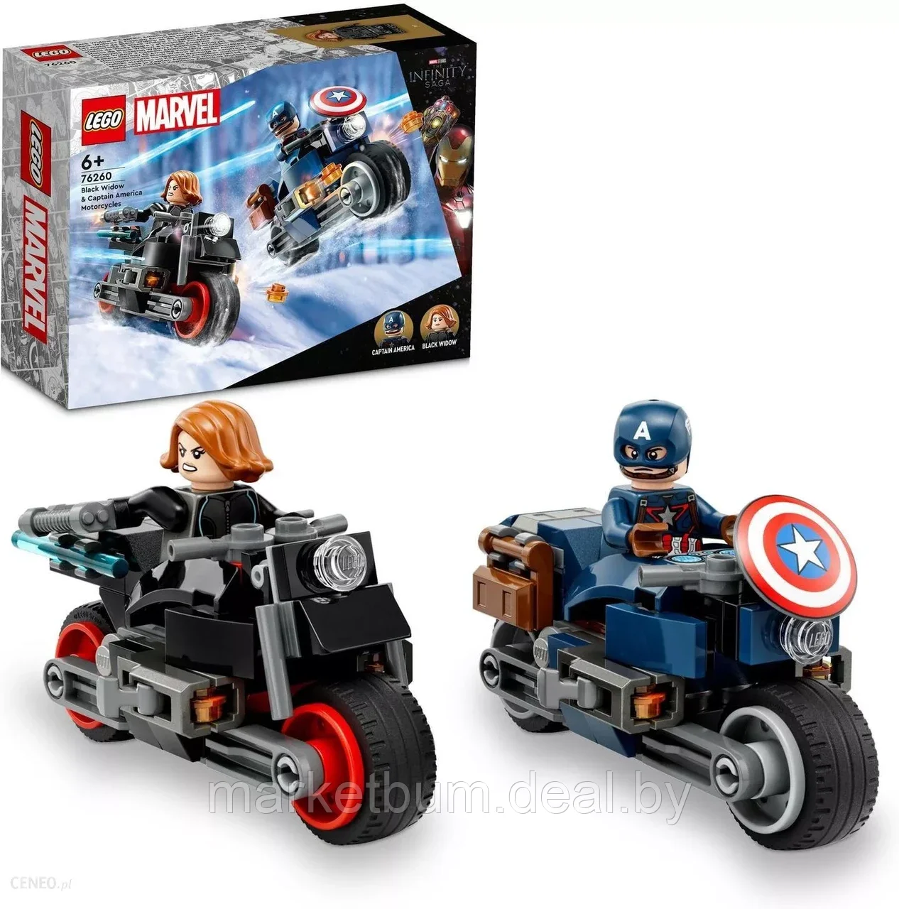 Конструктор LEGO Marvel 76260, «Черная вдова и Капитан Америка» - фото 1 - id-p216694341