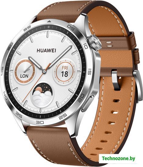 Умные часы Huawei Watch GT 4 46 мм (коричневый) - фото 1 - id-p216694673