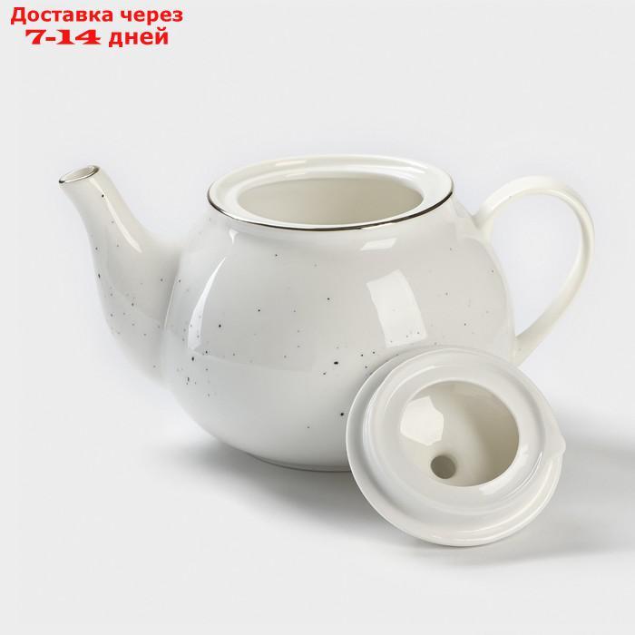 Чайник заварочный Доляна "Млечный путь", 900 мл, 20×13,5×14 см, цвет белый в крапинку - фото 4 - id-p216511037