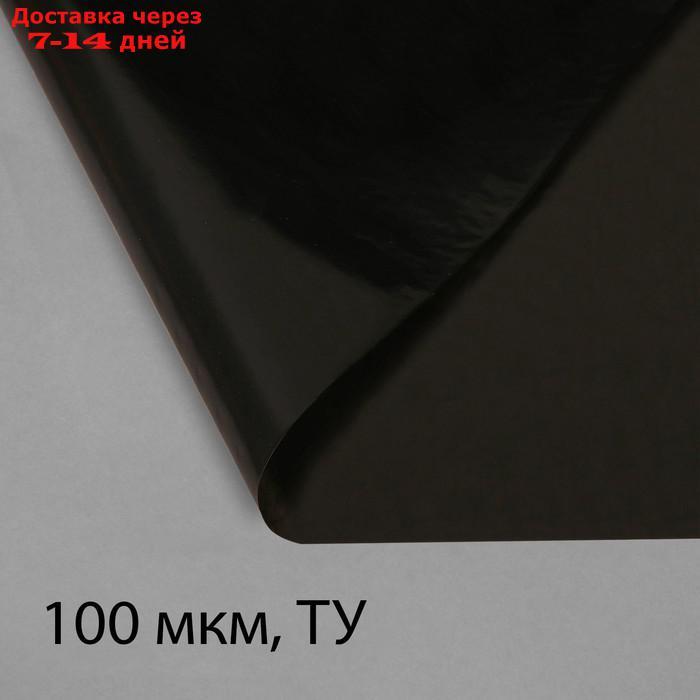 Плёнка полиэтиленовая, техническая, толщина 100 мкм, 3 × 10 м, рукав (1,5 м × 2), чёрная, 2 сорт, Эконом 50 % - фото 1 - id-p216511058