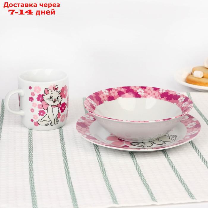 Набор посуды "Мари", 4 предмета: тарелка Ø 16,5 см, миска Ø 14 см, кружка 200 мл, коврик в подарочной - фото 3 - id-p216510556