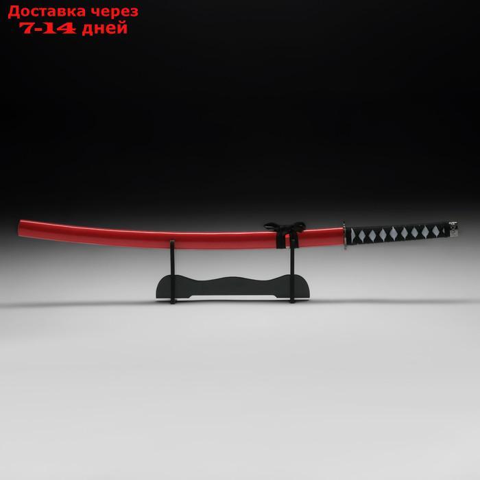 Сувенирное оружие "Катана на подставке", красные ножны, 103см - фото 8 - id-p216510612