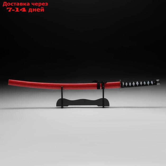 Сувенирное оружие "Катана на подставке", красные ножны, 103см - фото 9 - id-p216510612