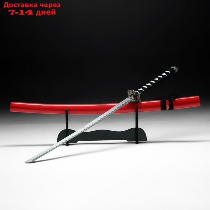 Сувенирное оружие "Катана на подставке", красные ножны, 103см - фото 10 - id-p216510612