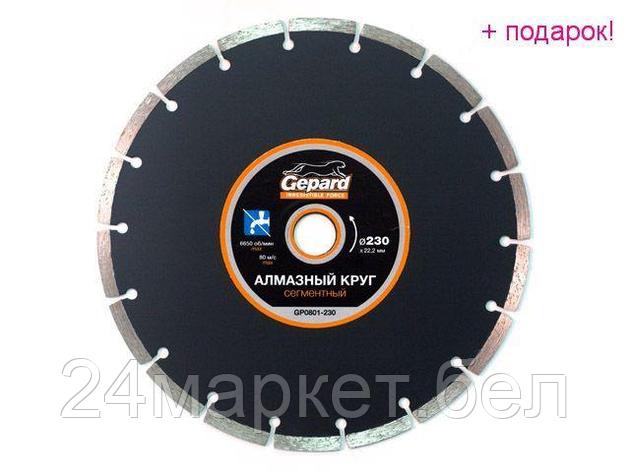 GEPARD Китай Алмазный круг 230х22 мм универс. сегмент. GEPARD (сухая резка), фото 2