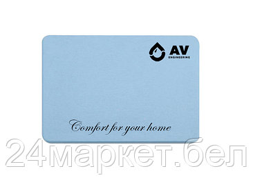AV Engineering Коврик для ванной диатомитовый (голубой), 60 х 40 см,  AV Engineering