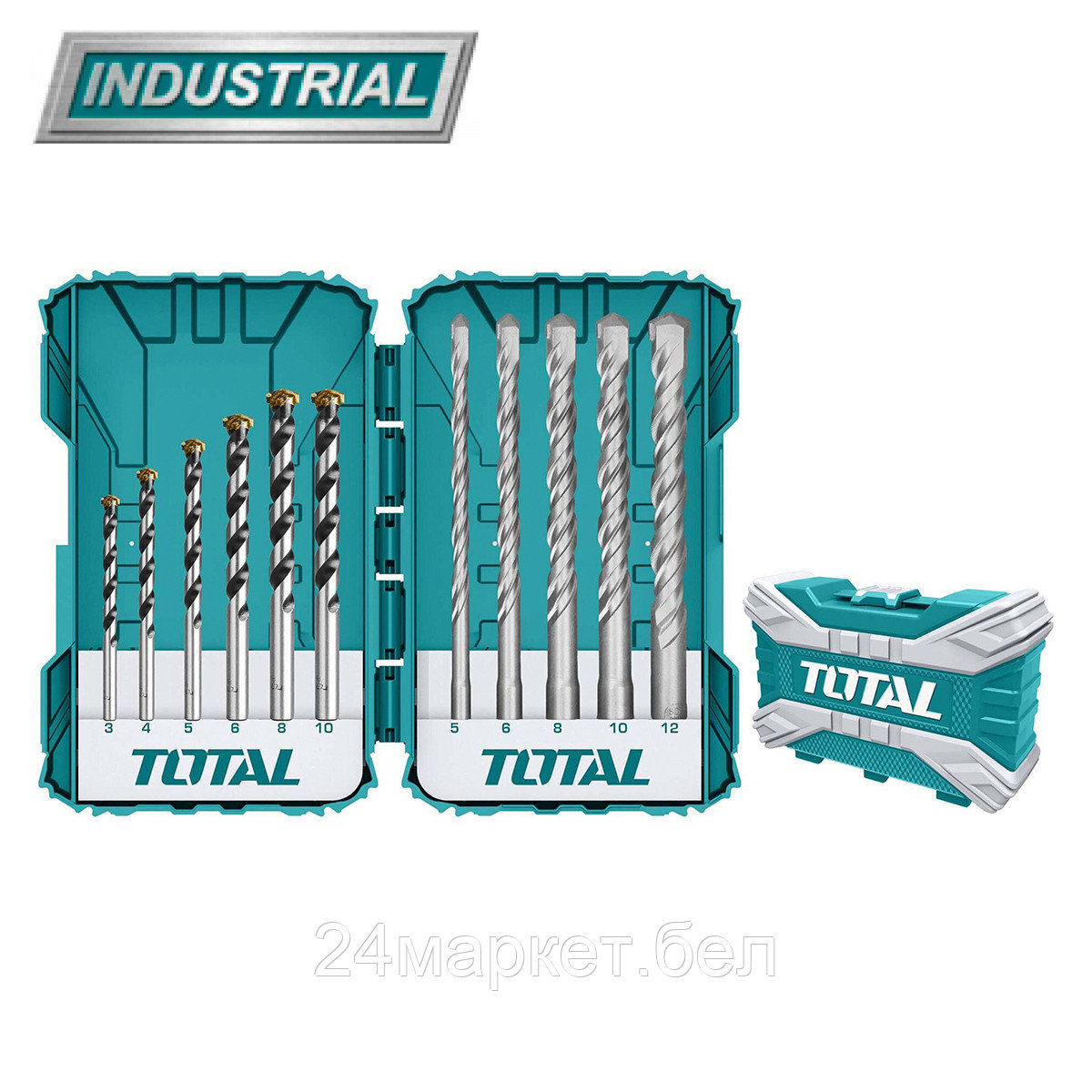 Набор сверл по бетону и буров SDS-plus TOTAL TACSDL31101 (11 шт) TACSDL31101 - фото 1 - id-p216699202