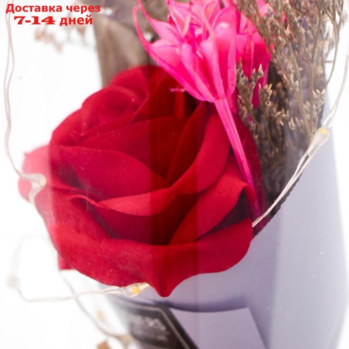 Ночник "Колба с розой в букете" LED 3ААА МИКС 19х9,5х9,5 см - фото 7 - id-p216511705
