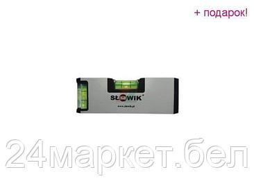 SLOWIK Польша Уровень 140 мм 2 глаз. карманный магнитн., серебро PK2M SLOWIK (быт.) (580 гр/м 0.50 мм/м