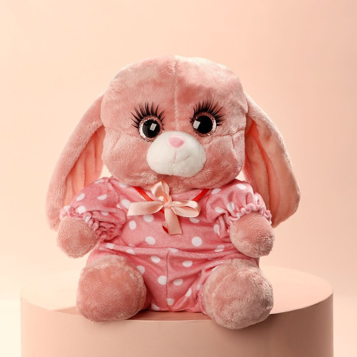 Мягкая игрушка «Зайка Ла-Пу-Ля в камбинизоне», цвет розовый, 20 см - фото 3 - id-p199290412