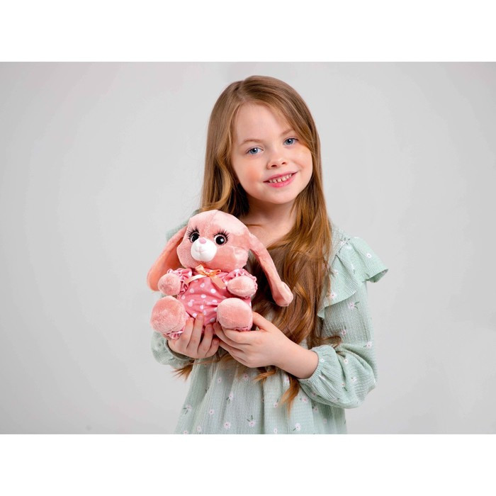 Мягкая игрушка «Зайка Ла-Пу-Ля в камбинизоне», цвет розовый, 20 см - фото 8 - id-p199290412