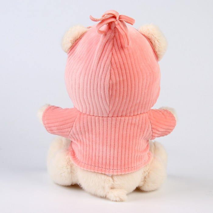 Подарочный набор: мягкая игрушка «Медвежонок» + держатель для пустышки, розовый - фото 5 - id-p201650393