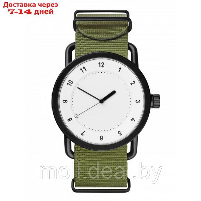 Часы наручные мужские, d-4 см, зеленые, с белым циферблатом - фото 1 - id-p216654784