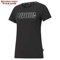 Футболка женская Rebel Graphic Tee Puma Black, размер XS