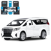 Машина металлическая Toyota Alphard 1:42, инерция, открываются двери, цвет белый