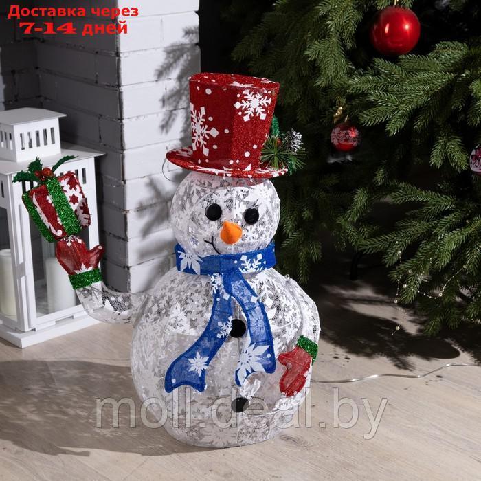 Фигура светодиодная "Цветной снеговик", 60 см, 60LED, 220V, МУЛЬТИ - фото 4 - id-p216655887