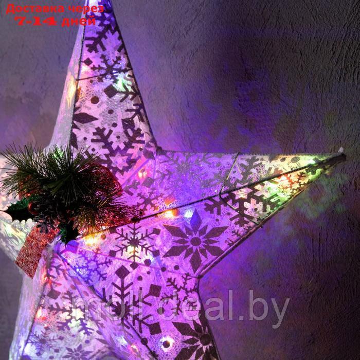 Светодиодная фигура "Звезда" 30 см, металл, 220 В, свечение мульти - фото 3 - id-p216655894