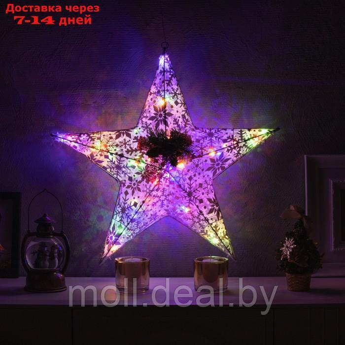 Светодиодная фигура "Звезда" 30 см, металл, 220 В, свечение мульти - фото 5 - id-p216655894
