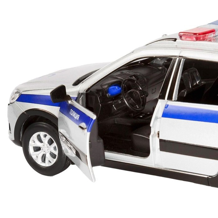 Машина металлическая «Lada Полиция» 1:24, цвет серебряный, открываются двери, капот и багажник, световые и - фото 5 - id-p208566735